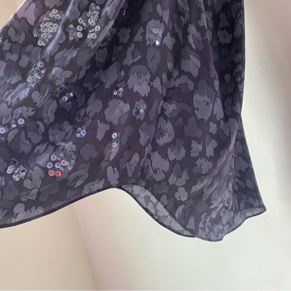 Rebecca Taylor 2 Grey Silk Ruffle Detail Top - Picture 10 of 12